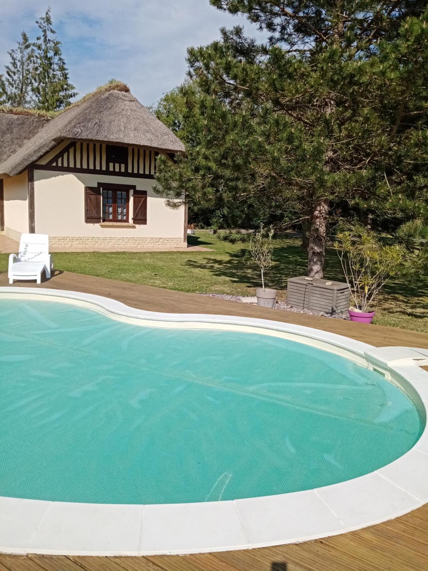Maison Traditionnelle Normande Avec Piscine Hotot-en-Auge Bagian luar foto
